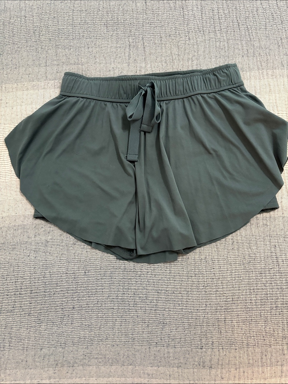 Zenana Outfitters Olive Green Athletic Drawstring Shorts